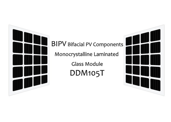 Monocrystalline Bifacial стекло чистки собственной личности панелей солнечных батарей BIPV покрытое для крыши