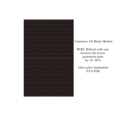 Модуль Mono черных полуячеек панелей солнечных батарей BIPV Bifacial